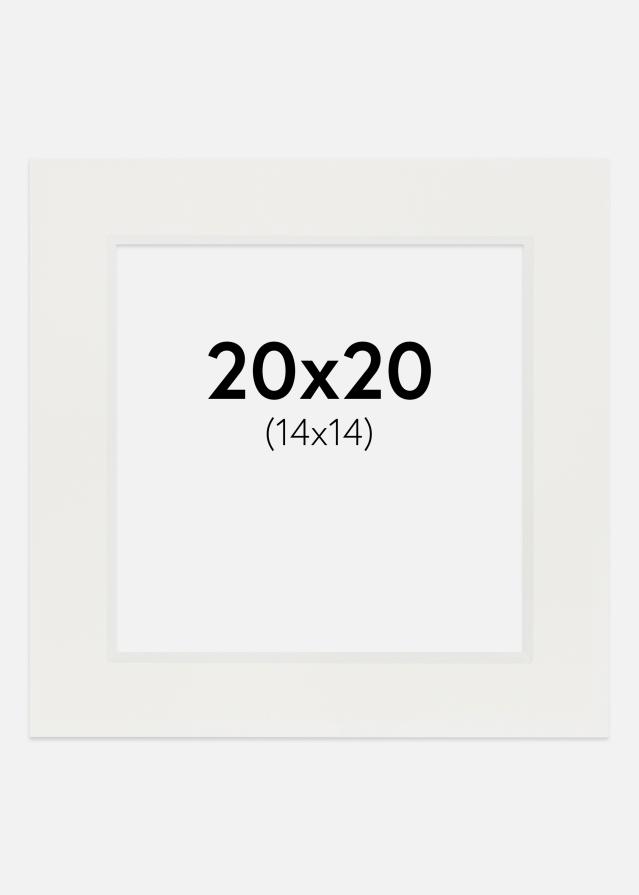 Paspartŭ Bela 3 mm Bel notranji rob 20x20 cm (14x14)