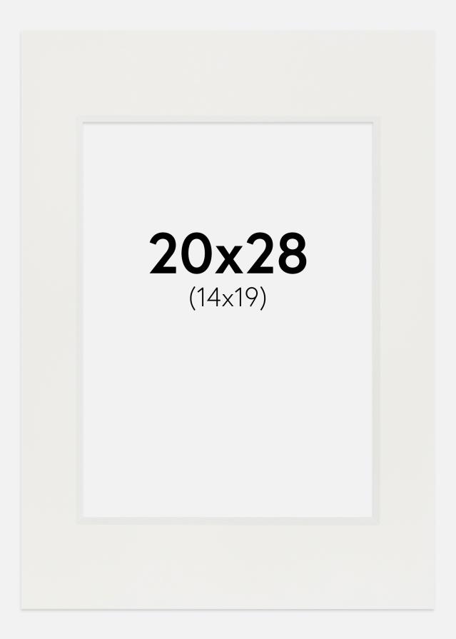 Paspartŭ Bela 3 mm Bel notranji rob 20x28 cm (14x19)