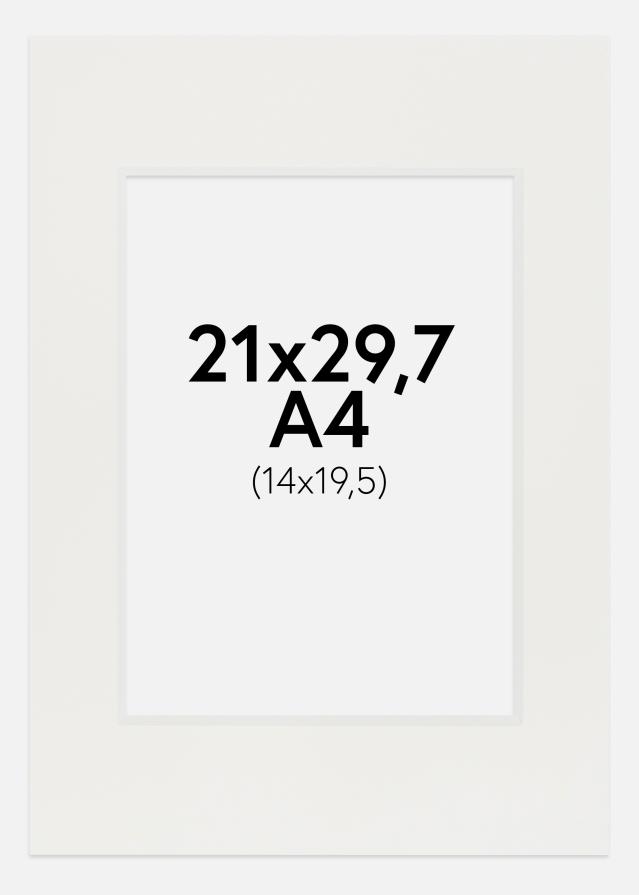 Paspartŭ Bela 3 mm Bel notranji rob A4 21x29,7 cm (14x19,5)