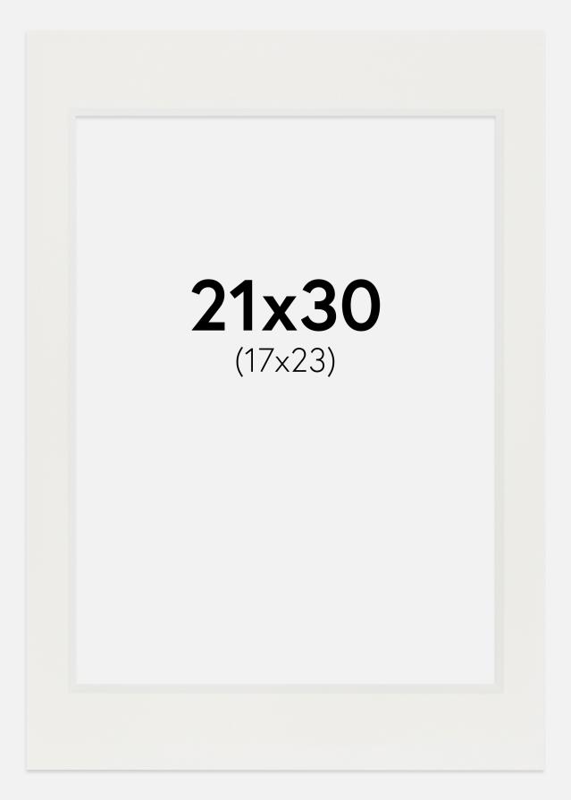 Paspartŭ Bela 3 mm Bel notranji rob 21x30 cm (17x23)