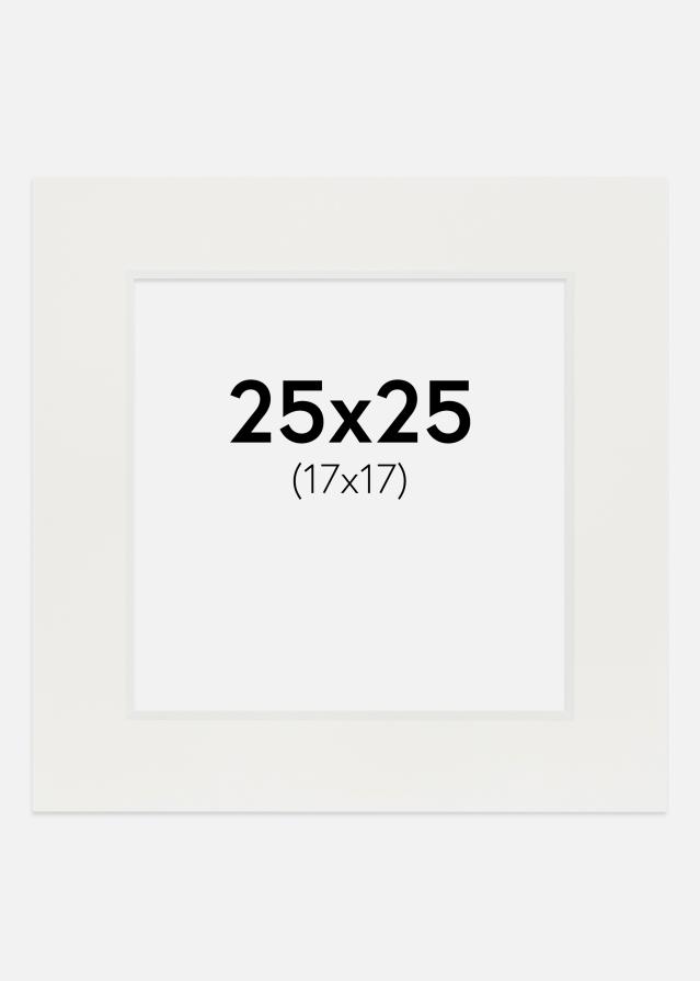 Paspartŭ Bela 3 mm Bel notranji rob 25x25 cm (17x17)