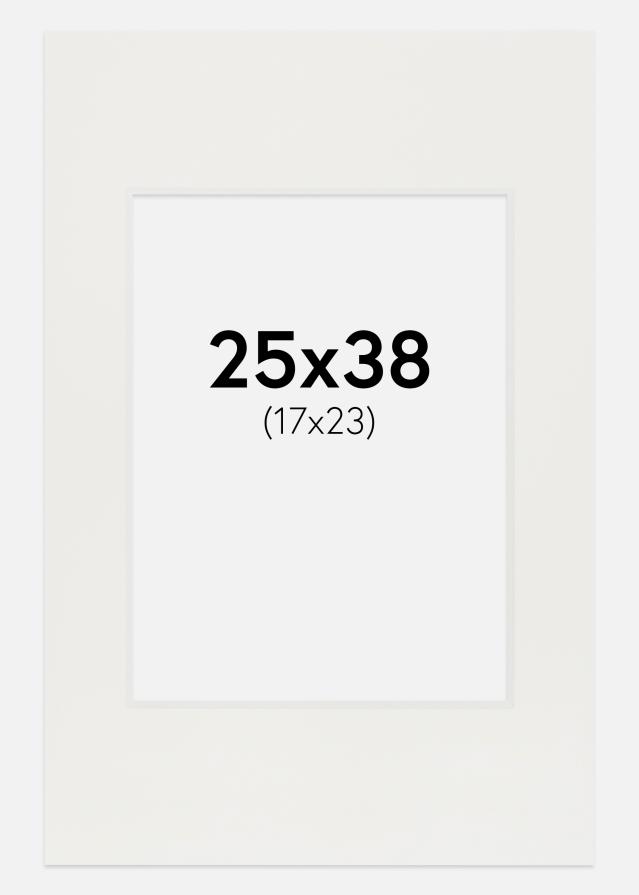 Paspartŭ Bela 3 mm Bel notranji rob 25x38 cm (17x23)