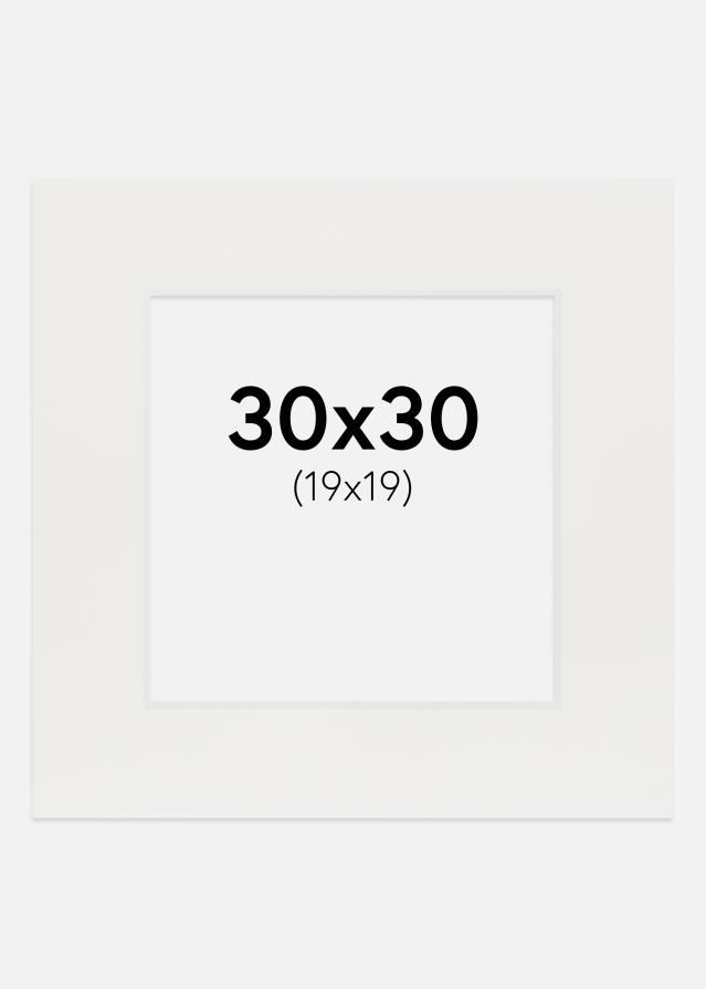 Paspartŭ Bela 3 mm Bel notranji rob 30x30 cm (19x19)