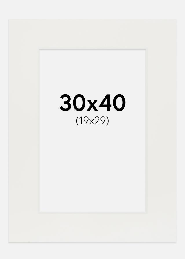 Paspartŭ Bela 3 mm Bel notranji rob 30x40 cm (19x29)