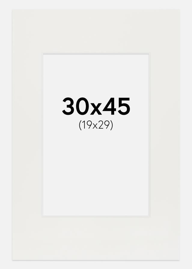 Paspartŭ Bela 3 mm Bel notranji rob 30x45 cm (19x29)