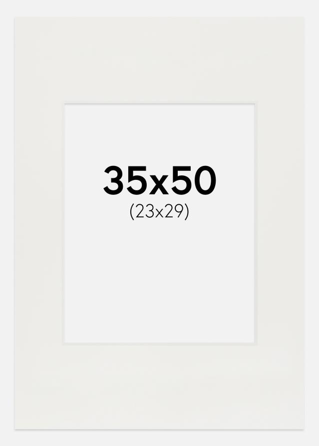 Paspartŭ Bela 3 mm Bel notranji rob 35x50 cm (23x29)