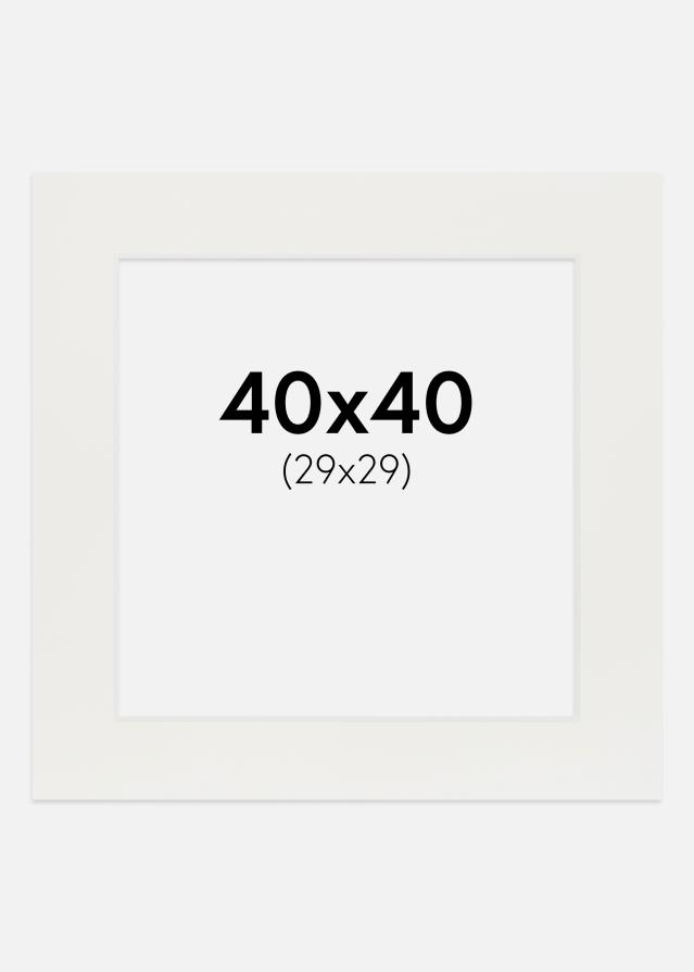 Paspartŭ Bela 3 mm Bel notranji rob 40x40 cm (29x29)