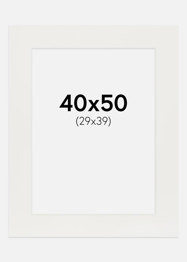 Paspartŭ Bela 3 mm Bel notranji rob 40x50 cm (29x39)