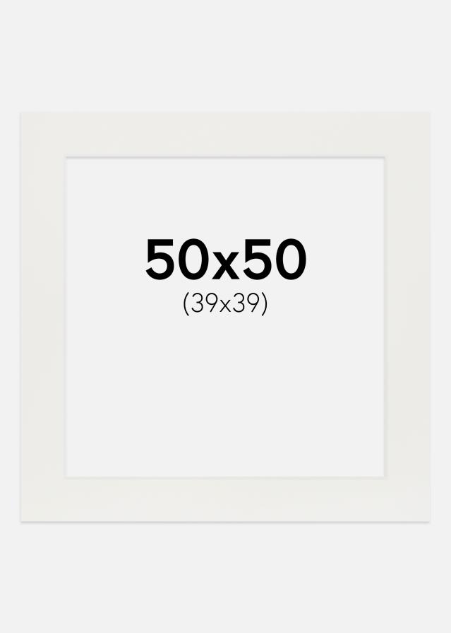 Paspartŭ Bela 3 mm Bel notranji rob 50x50 cm (39x39)