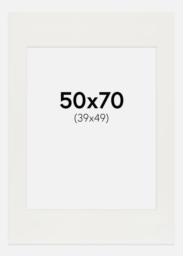 Paspartŭ Bela 3 mm Bel notranji rob 50x70 cm (39x49)