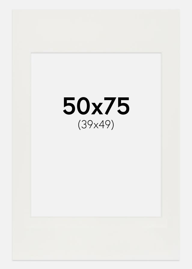 Paspartŭ Bela 3 mm Bel notranji rob 50x75 cm (39x49)