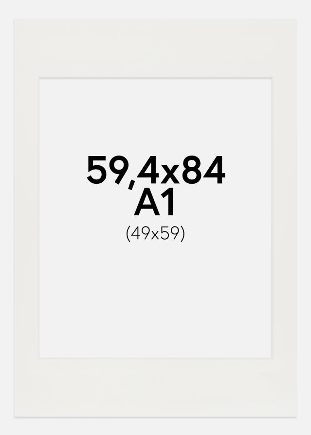 Paspartŭ Bela 3 mm Bel notranji rob 59,4x84 cm (49x59)