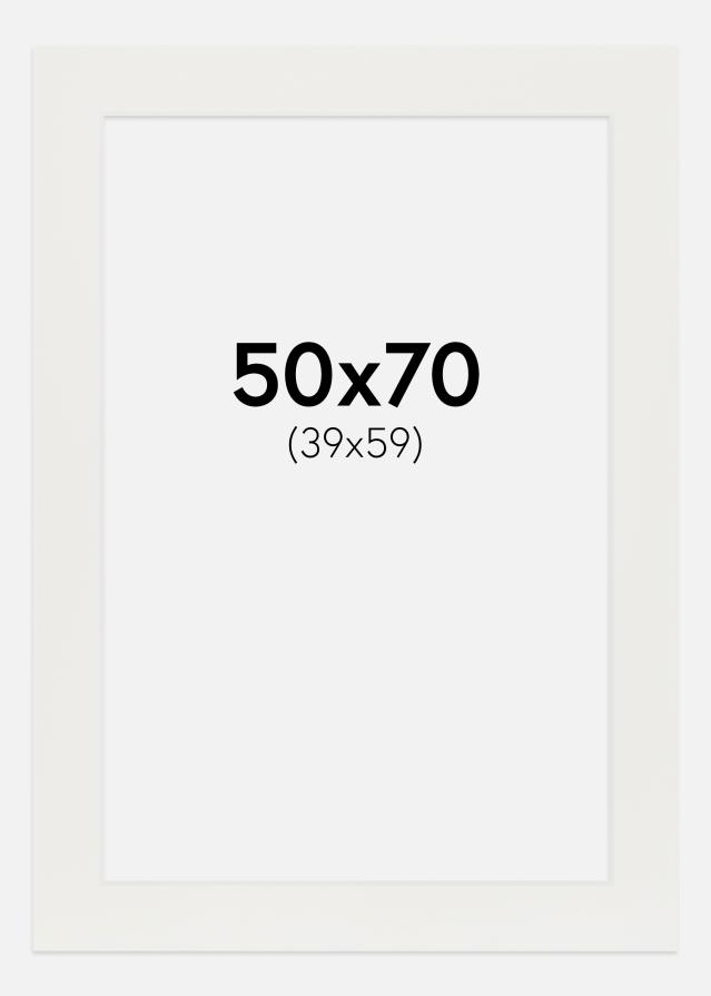 Paspartŭ Bela 3 mm Bel notranji rob 50x70 cm (39x59)