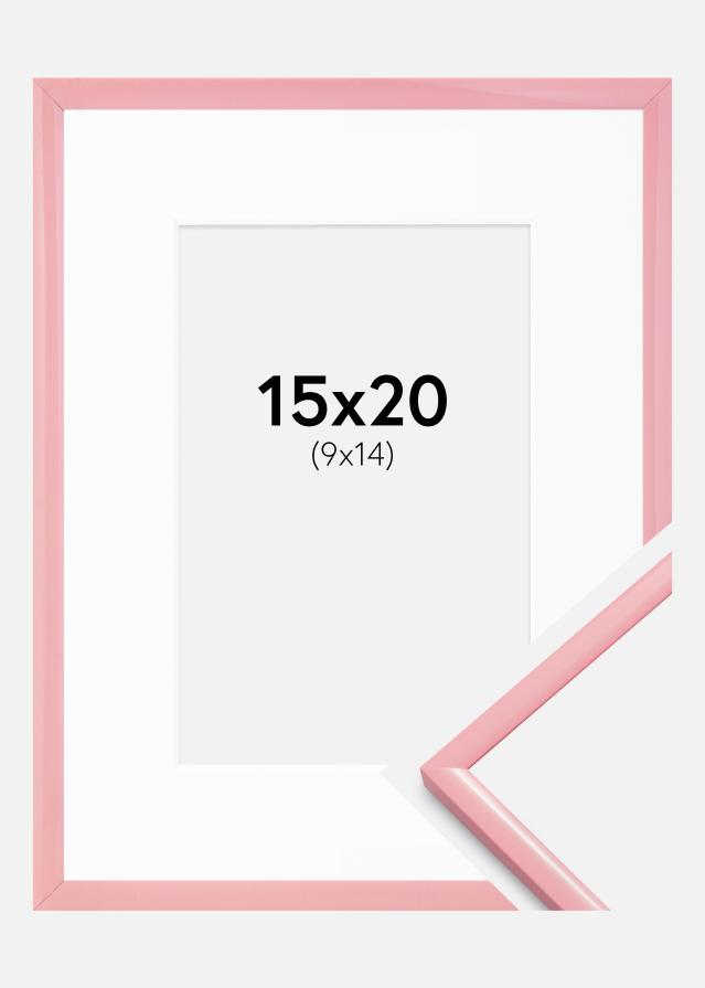 Okvir New Lifestyle roza 15x20 cm - Paspartȗ Bela 10x15 cm