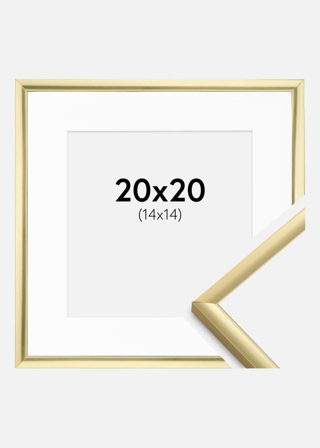 Okvir New Lifestyle zlato 20x20 cm - Paspartȗ Bela 15x15 cm
