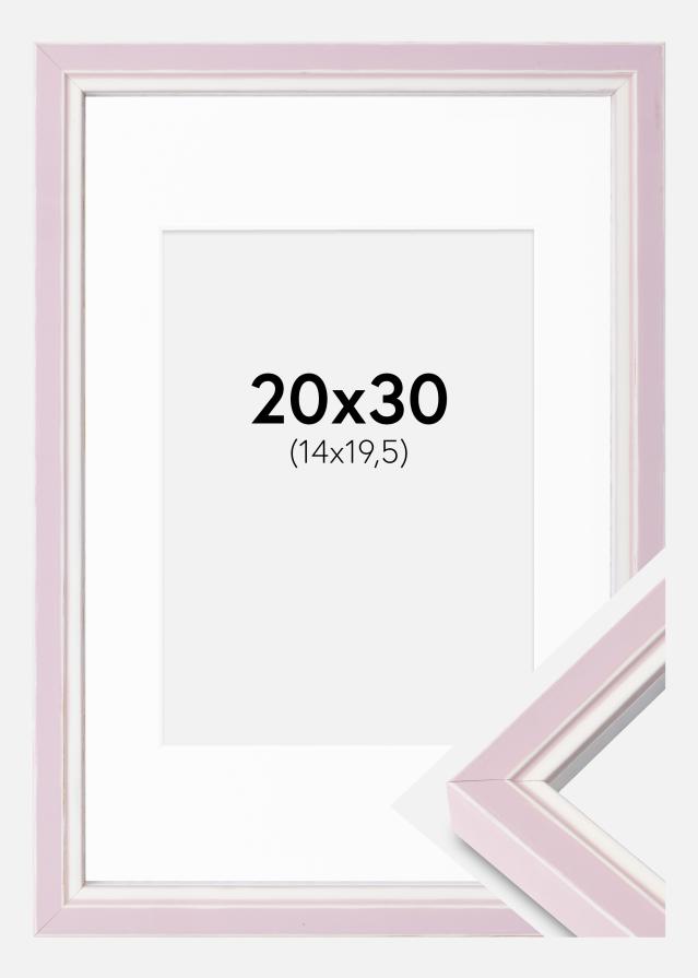 Okvir Diana roza 20x30 cm - Paspartȗ Bela 15x21 cm