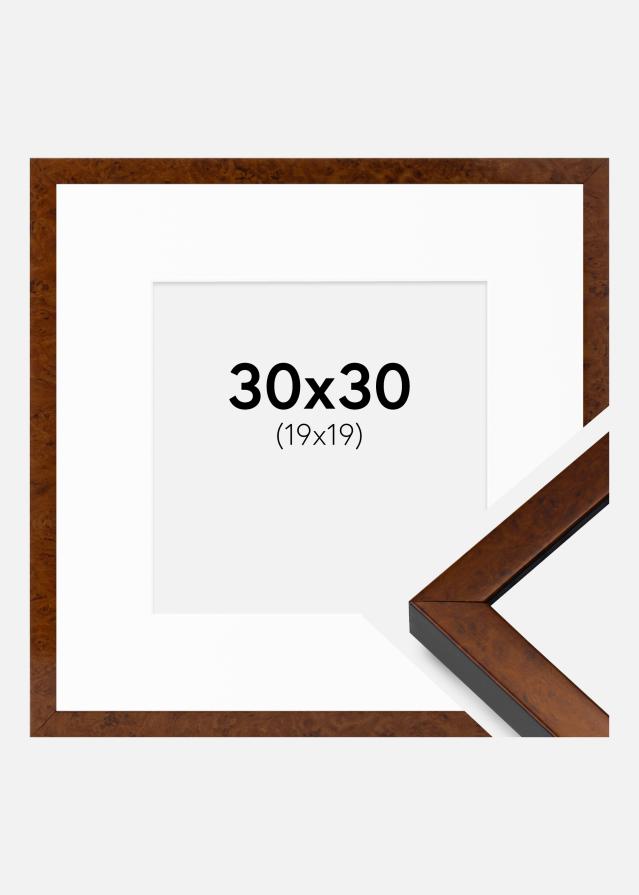 Okvir Ares oreh 30x30 cm - Paspartȗ Bela 20x20 cm
