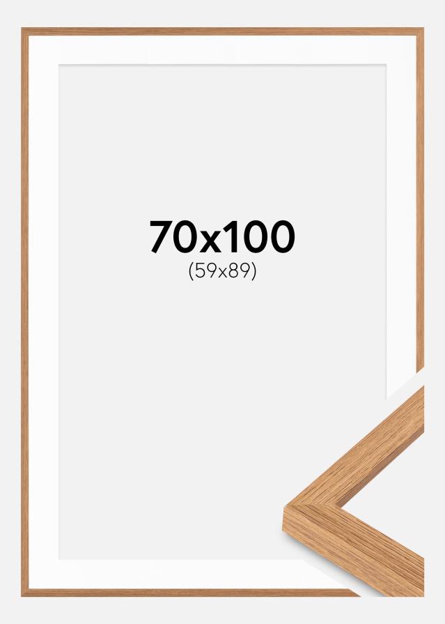 Okvir Modern Teak 70x100 cm - Paspartȗ Bela 60x90 cm