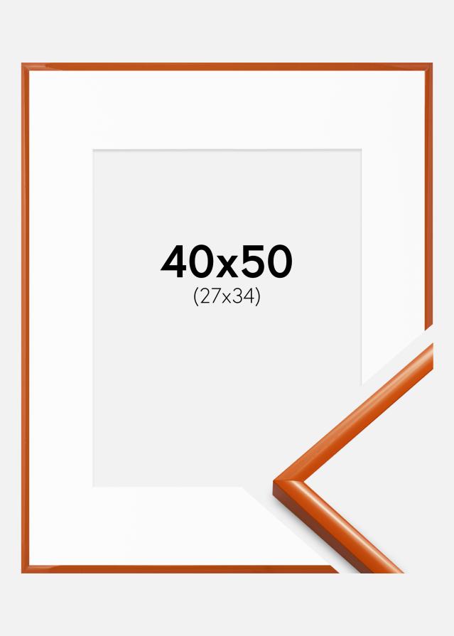 Okvir New Lifestyle oranžna 40x50 cm - Paspartȗ Bela 28x35 cm