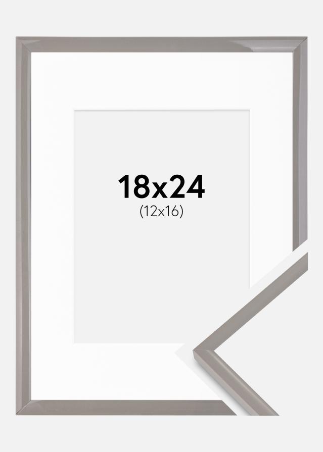 Okvir New Lifestyle zemeljsko siva 18x24 cm - Paspartȗ Bela 13x17 cm