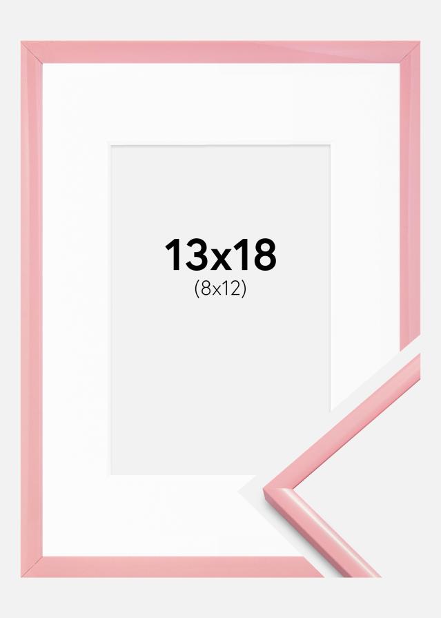Okvir New Lifestyle roza 13x18 cm - Paspartȗ Bela 9x13 cm