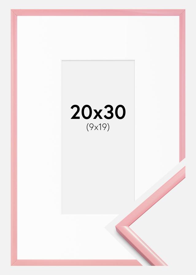 Okvir New Lifestyle roza 20x30 cm - Paspartȗ Bela 10x20 cm
