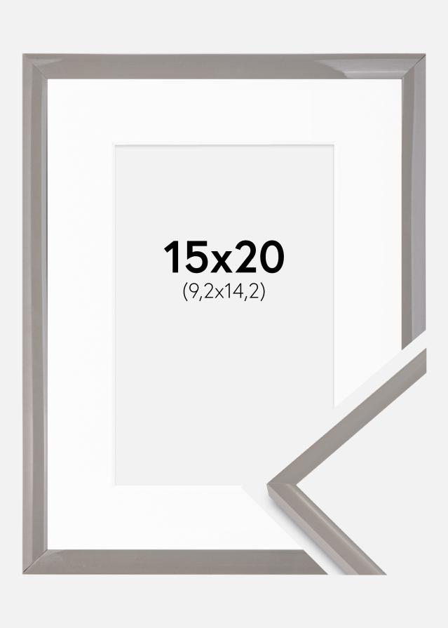 Okvir New Lifestyle zemeljsko siva 15x20 cm - Paspartȗ Bela 4x6 inches