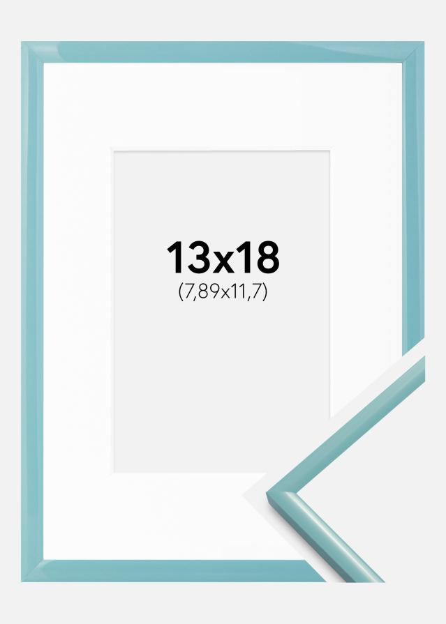 Okvir New Lifestyle turkizna 13x18 cm - Paspartȗ Bela 3,5x5 inches