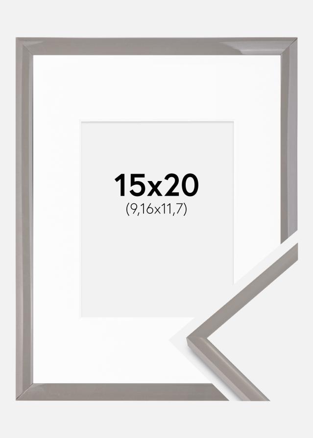 Okvir New Lifestyle zemeljsko siva 15x20 cm - Paspartȗ Bela 4x5 inches
