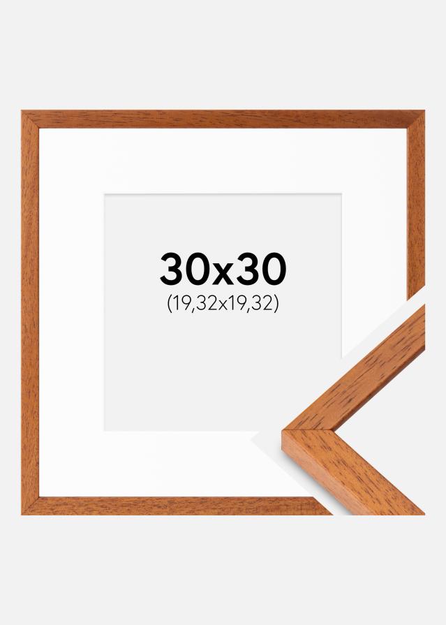 Okvir Ares Češnja 30x30 cm - Paspartȗ Bela 8x8 inches