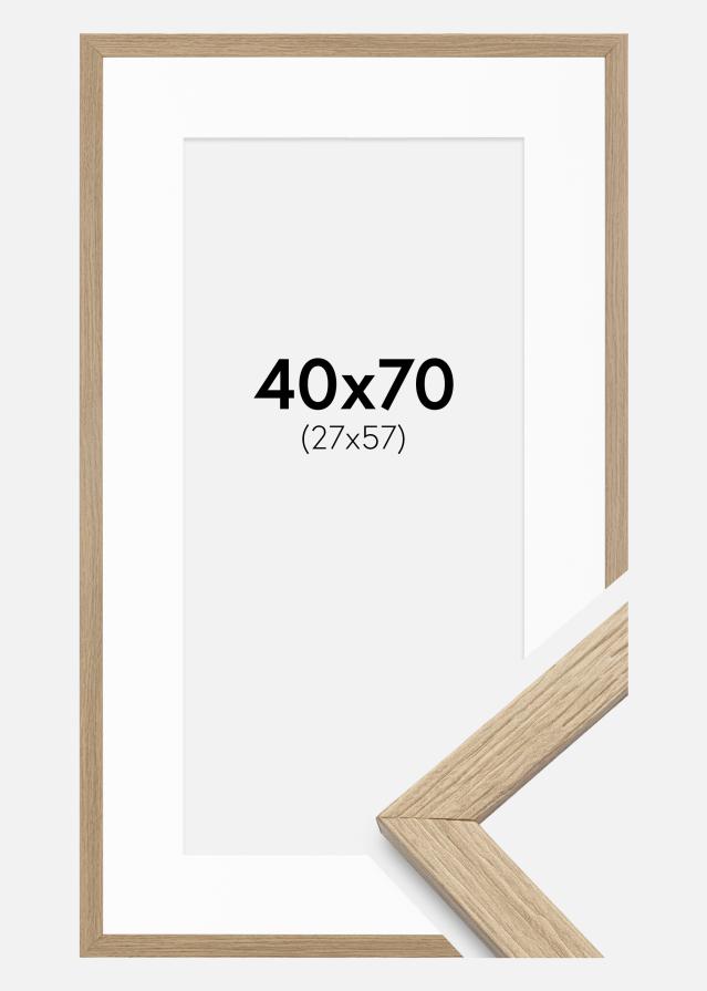 Okvir Eleganten Hrast 40x70 cm - Paspartŭ Bela 28x58 cm