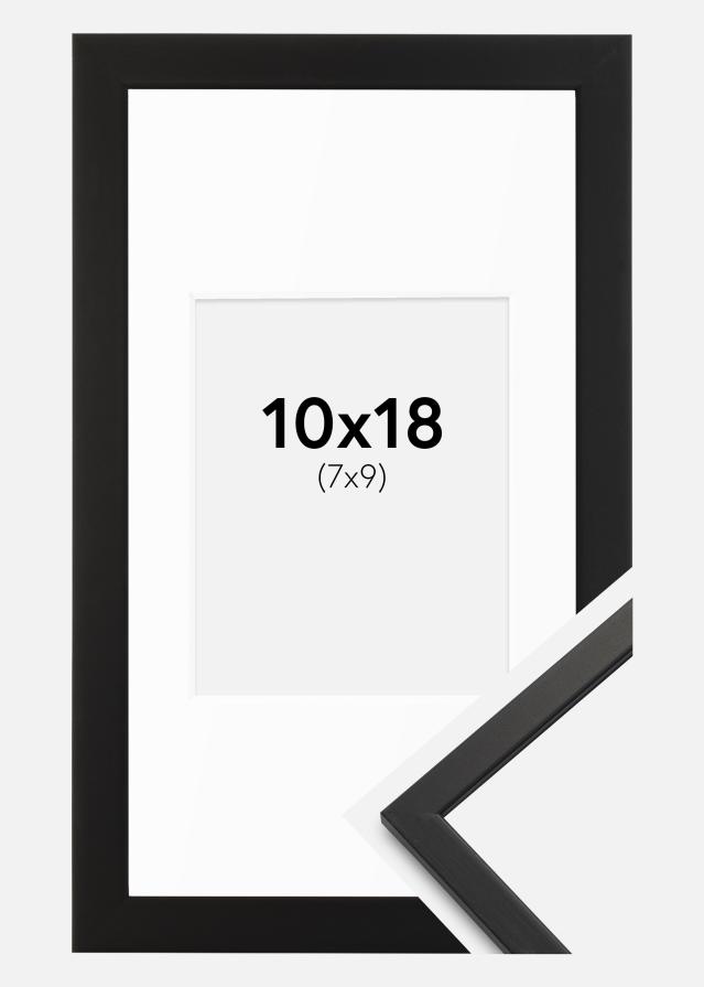 Okvir Edsbyn črna 10x18 cm - Paspartȗ Bela 8x10 cm