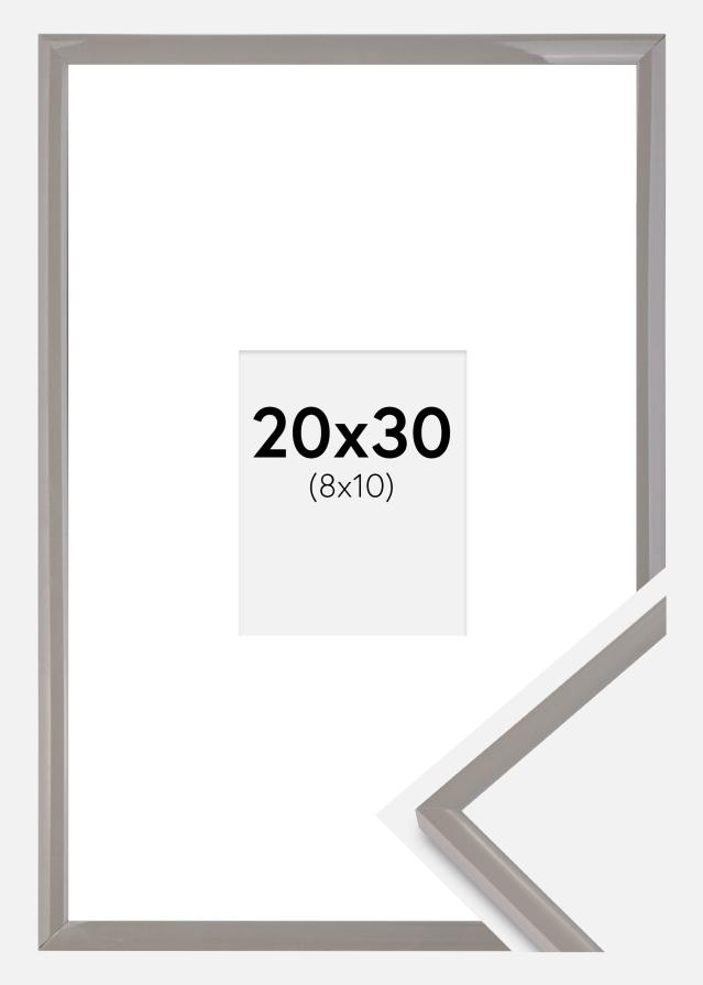 Okvir New Lifestyle zemeljsko siva 20x30 cm - Paspartȗ Bela 9x11 cm