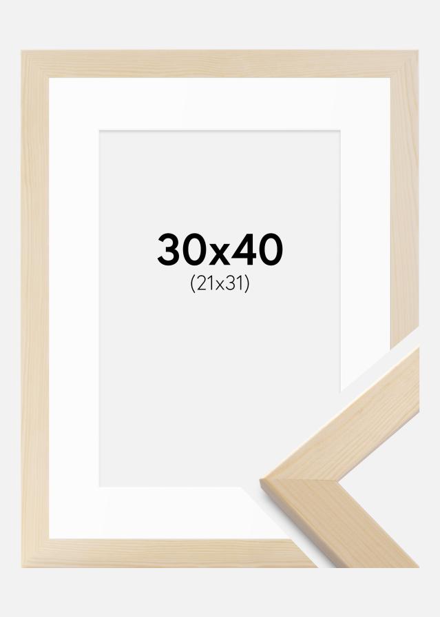 Okvir Trendline narave 30x40 cm - Paspartȗ Bela 22x32 cm