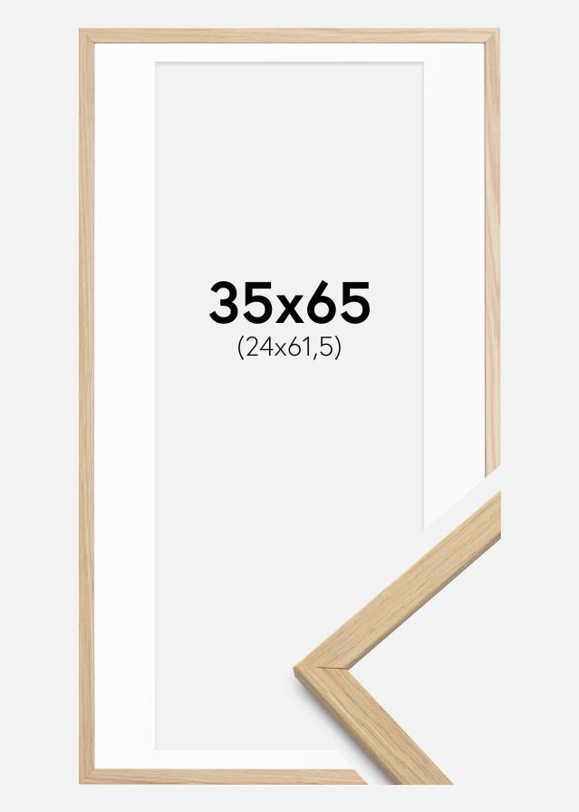 Okvir Edsbyn hrast 35x65 cm - Paspartȗ bela 25x62,5 cm