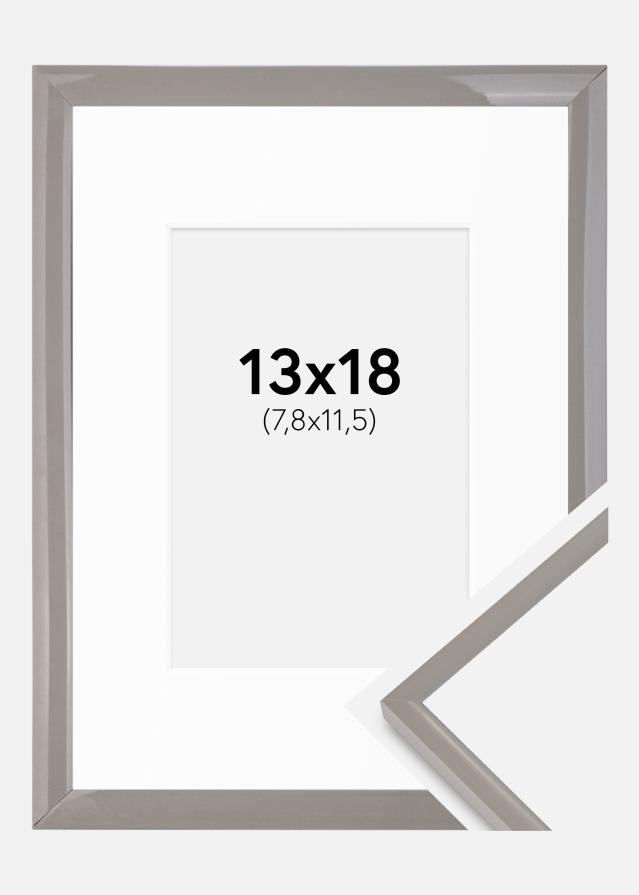 Okvir New Lifestyle zemeljsko siva 13x18 cm - Paspartȗ Bela B7 88x125 mm