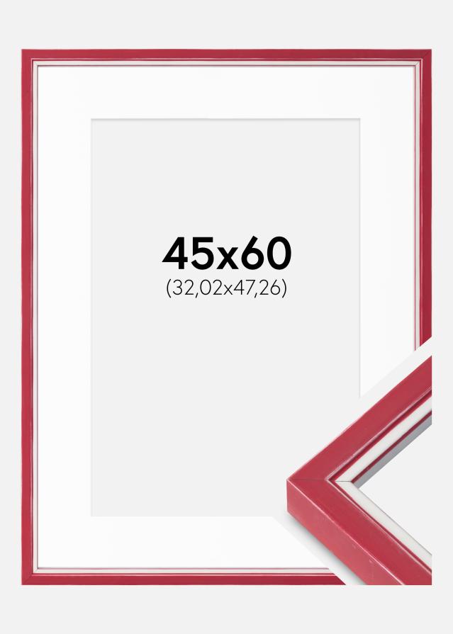 Okvir Diana rdeča 45x60 cm - Paspartȗ Bela 13x19 inches