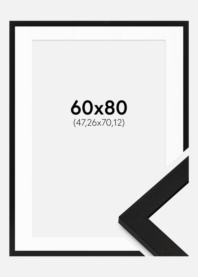Okvir BGA Classic črna 60x80 cm - Paspartȗ Bela 19x28 inches