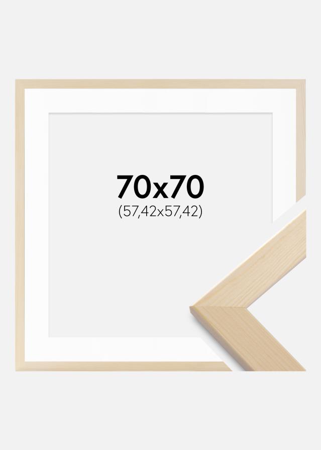 Okvir Trendline narave 70x70 cm - Paspartȗ Bela 23x23 inches