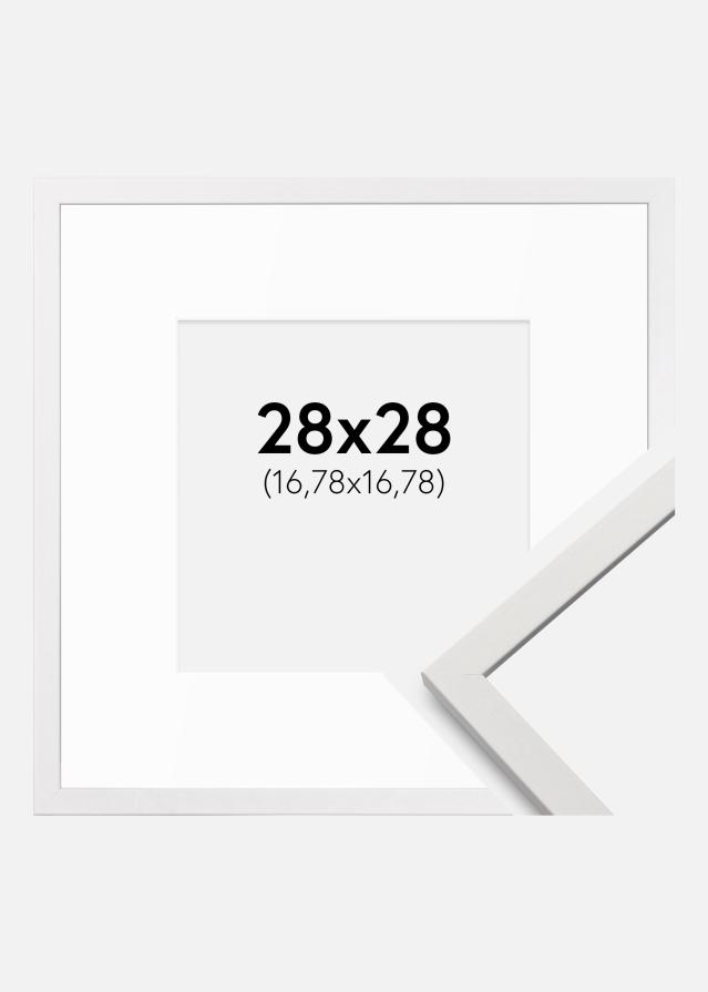 Okvir Edsbyn Bela 28x28 cm - Paspartȗ Bela 7x7 inches