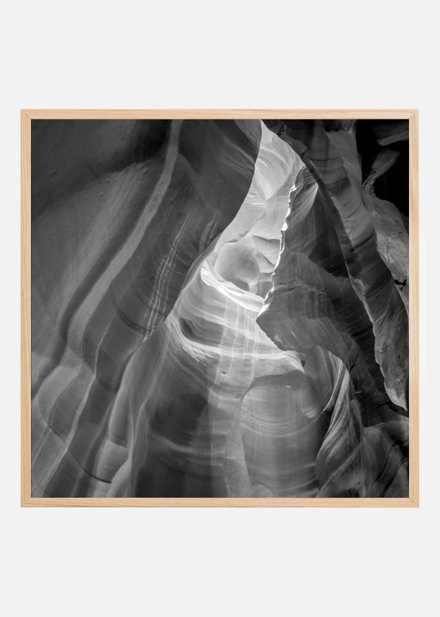 MONOCHROME ANTELOPE CANYON Daylight Poster