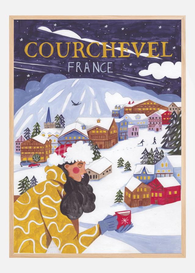 Travel woman in France Poster