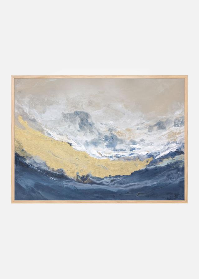 Golden Horizon Wave Poster