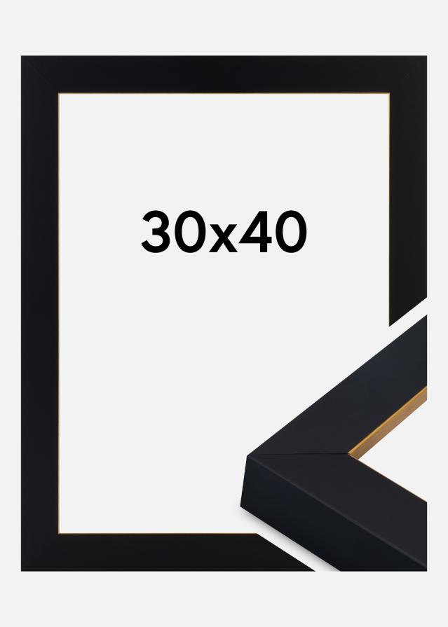 Okvir Sussex Akrilno steklo Črna/Zlata 30x40 cm