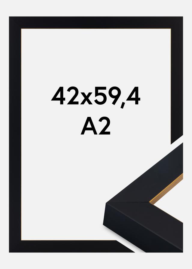 Okvir Sussex Akrilno steklo Črna/Zlata 42x59,4 cm (A2)