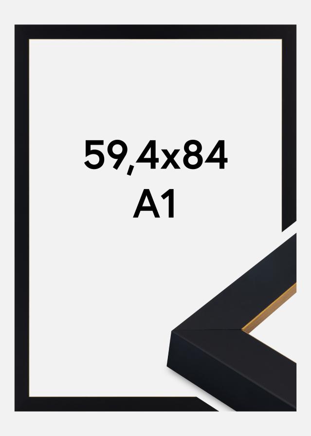 Okvir Sussex Akrilno steklo Črna/Zlata 59,4x84,1 cm (A1)
