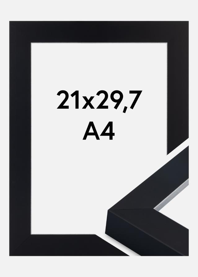 Okvir Sussex Akrilno steklo Črna/Srebrna 21x29,7 cm (A4)