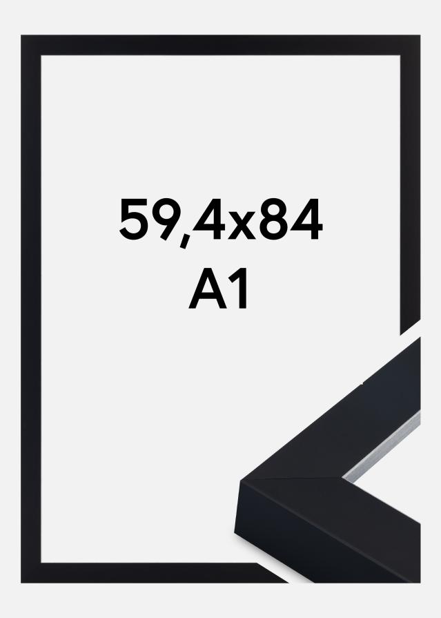 Okvir Sussex Akrilno steklo Črna/Srebrna 59,4x84,1 cm (A1)