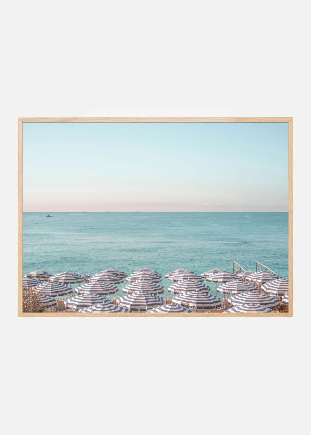 Riviera Beach Umbrellas Poster