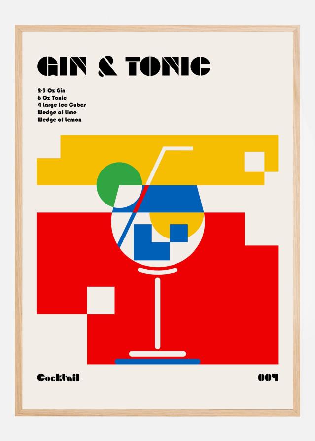 Gin a Tonic Bauhaus Cocktail Poster